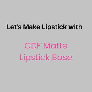 CDF Matte Lipstick Base in the making