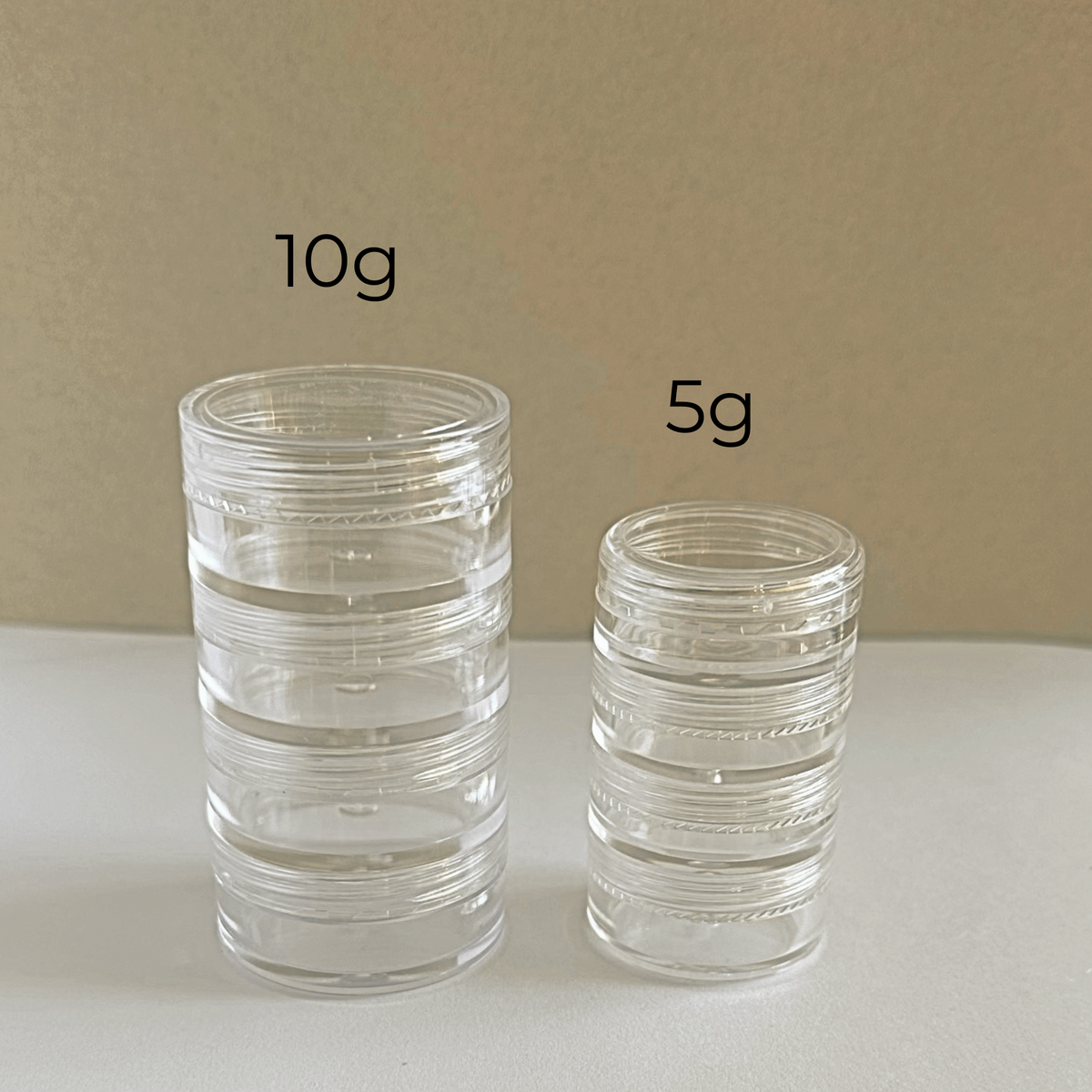 Stackable Powders 10g Clear Stackable Jars (4 Tier) | Compact Storage for Pigments ...